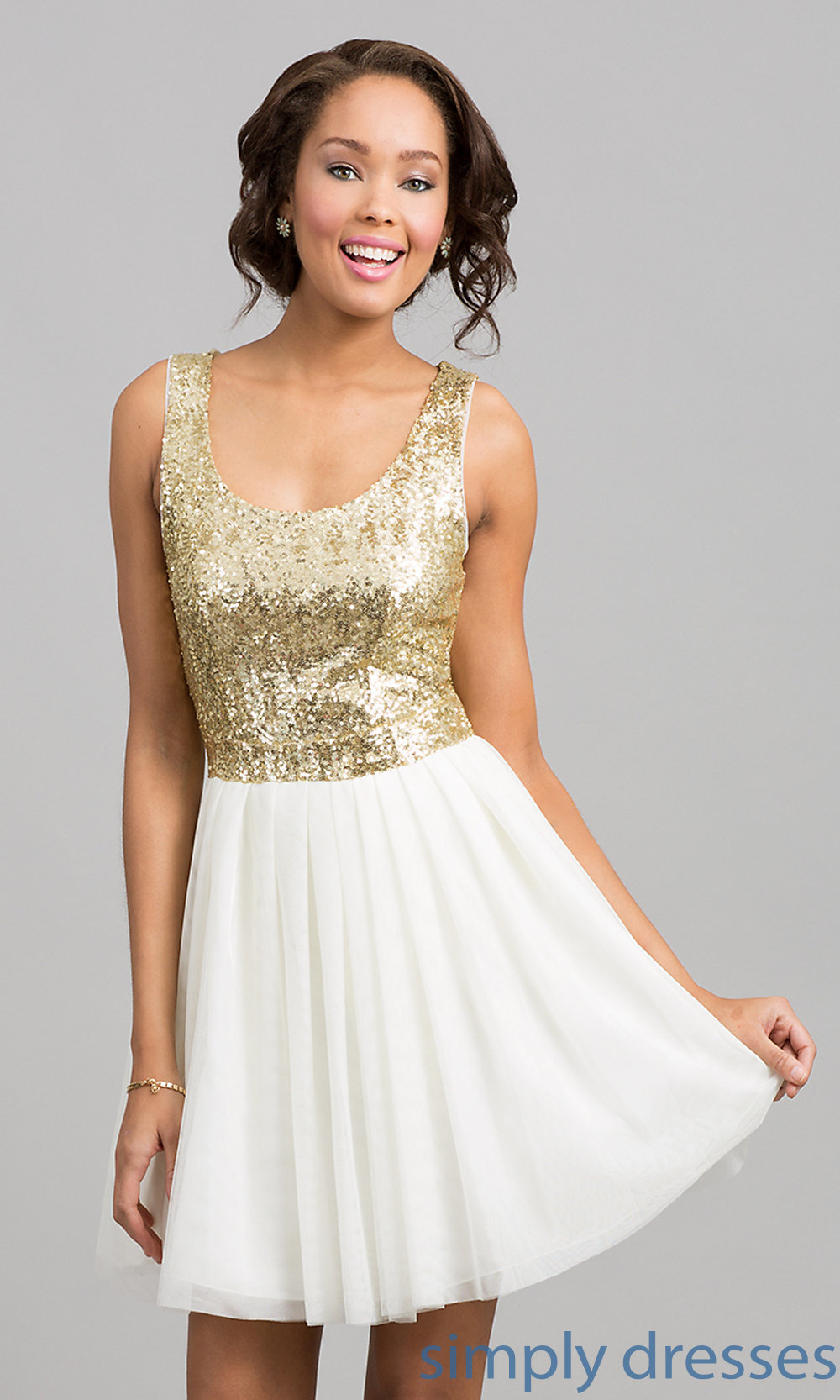 White Sparkly Short Dress - Fashion Outlet Review