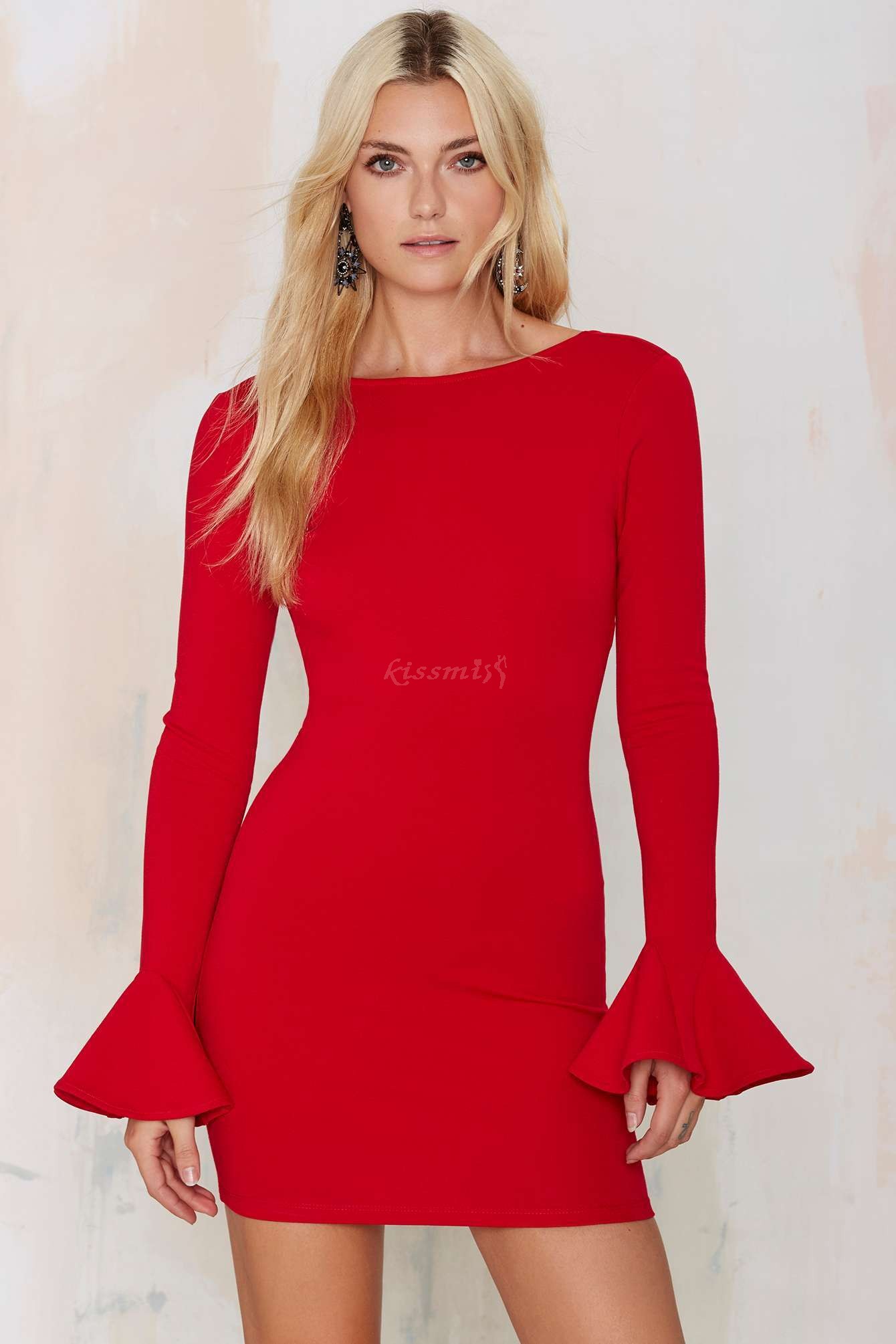Bell Sleeve Red Dress : Clothing Brand Reviews