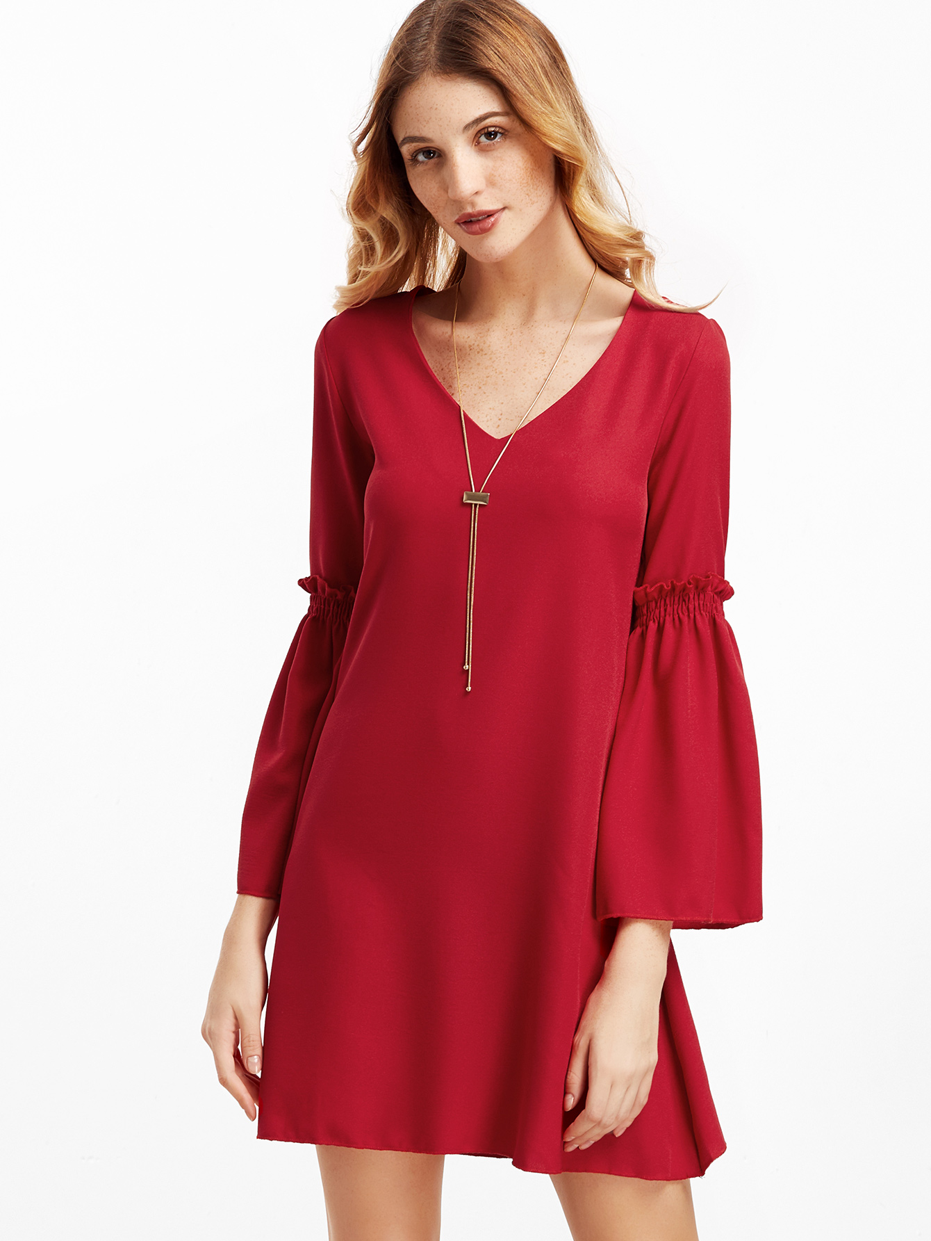 Bell Sleeve Red Dress : Clothing Brand Reviews