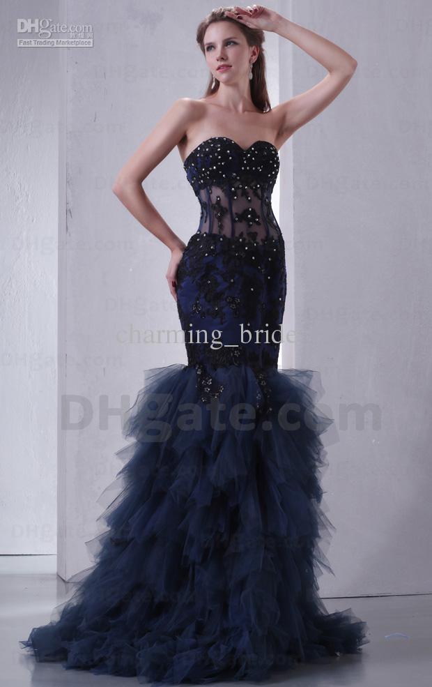 Black And Blue Formal Dress : Make Your Evening Special