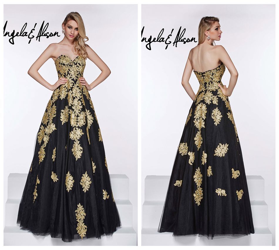 Black And Gold Ball Dress - Beautiful And Elegant