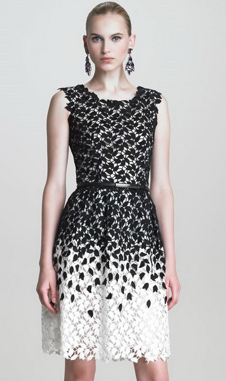 Black And White Lace Gown : New Fashion Collection