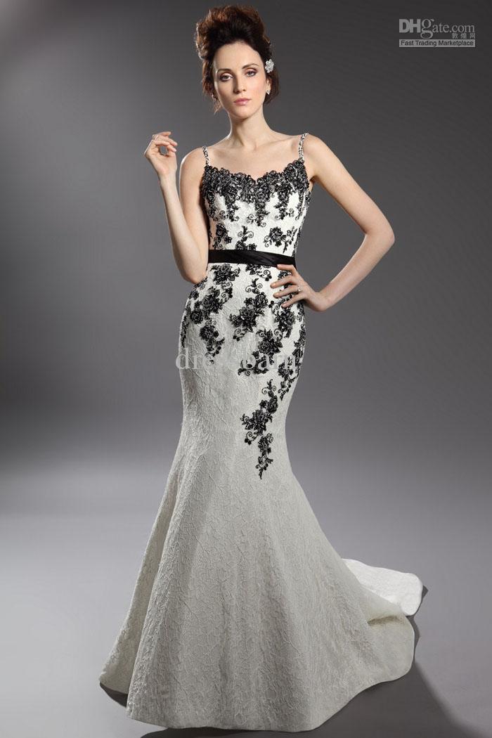 Black And White Lace Gown : New Fashion Collection
