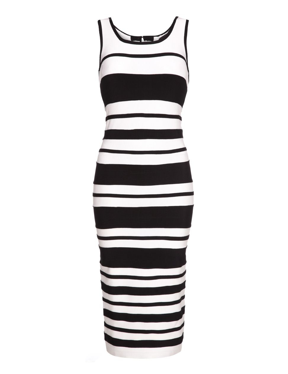 Black And White Midi Bodycon Dress And Best Choice