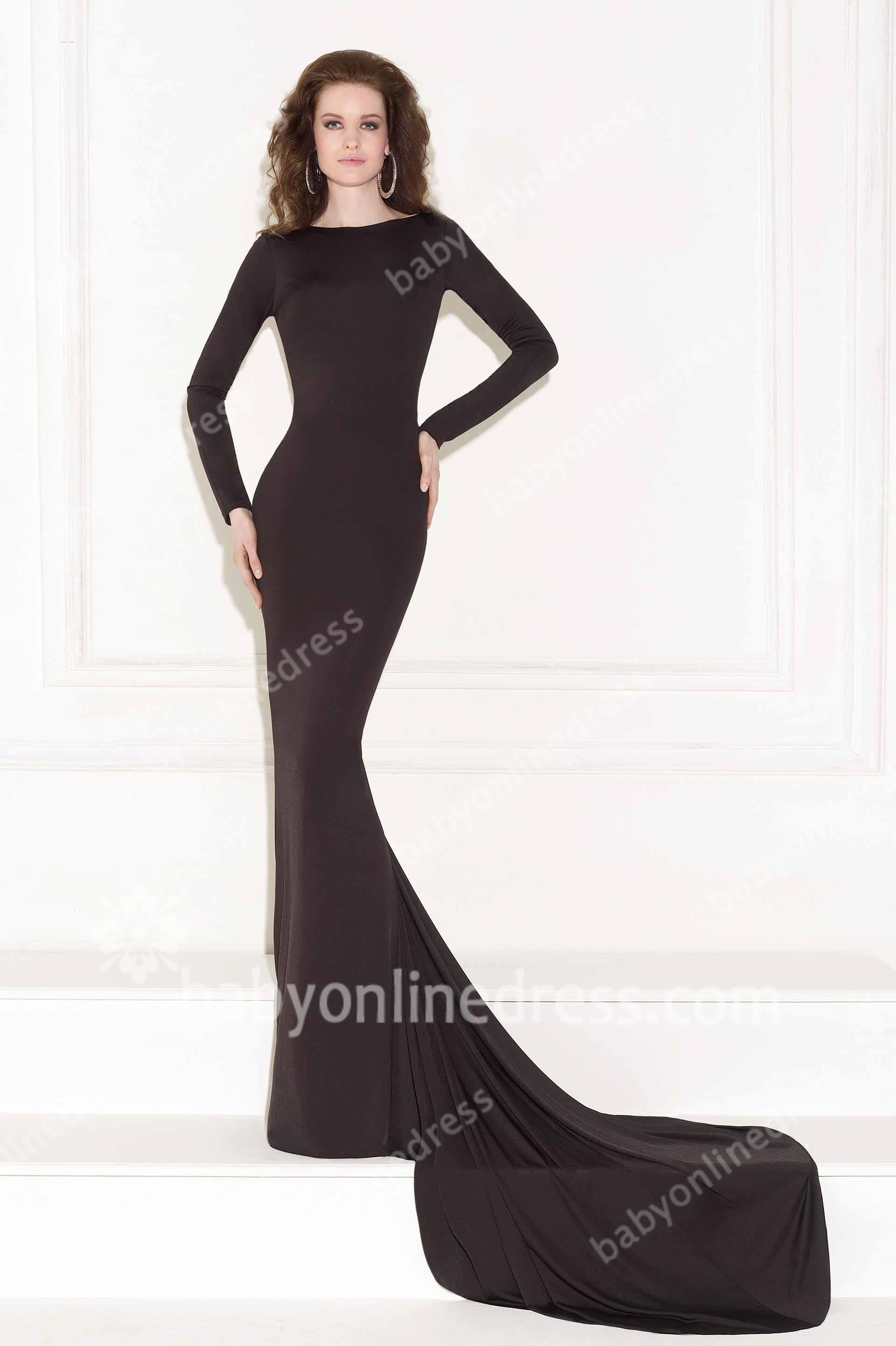Black Long Sleeve Backless Prom Dress - Always In Fashion For All Occasions