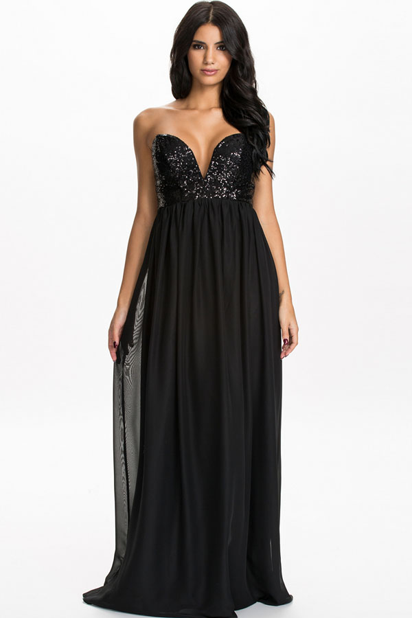 Black Maxi Sequin Dress And Perfect Choices