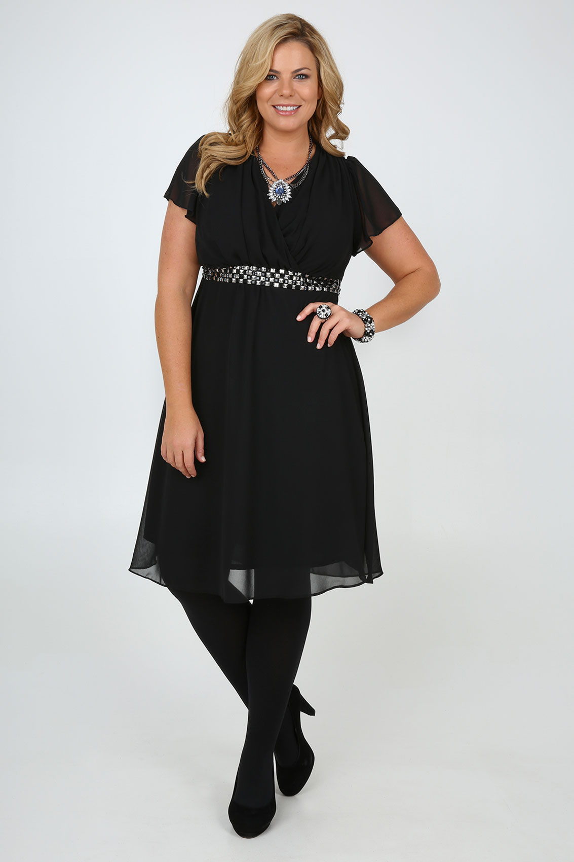 Black Midi Dress Size 18 - Make You Look Like A Princess