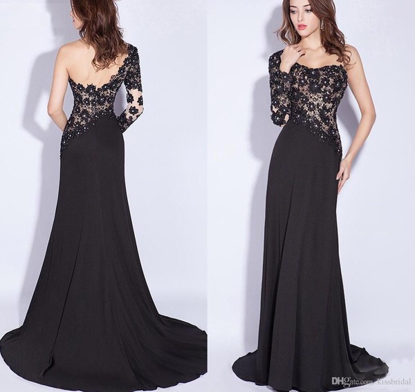 Black Single Piece Dress - Beautiful And Elegant