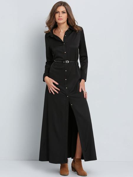 Black Split Sleeve Dress - Oscar Fashion Review