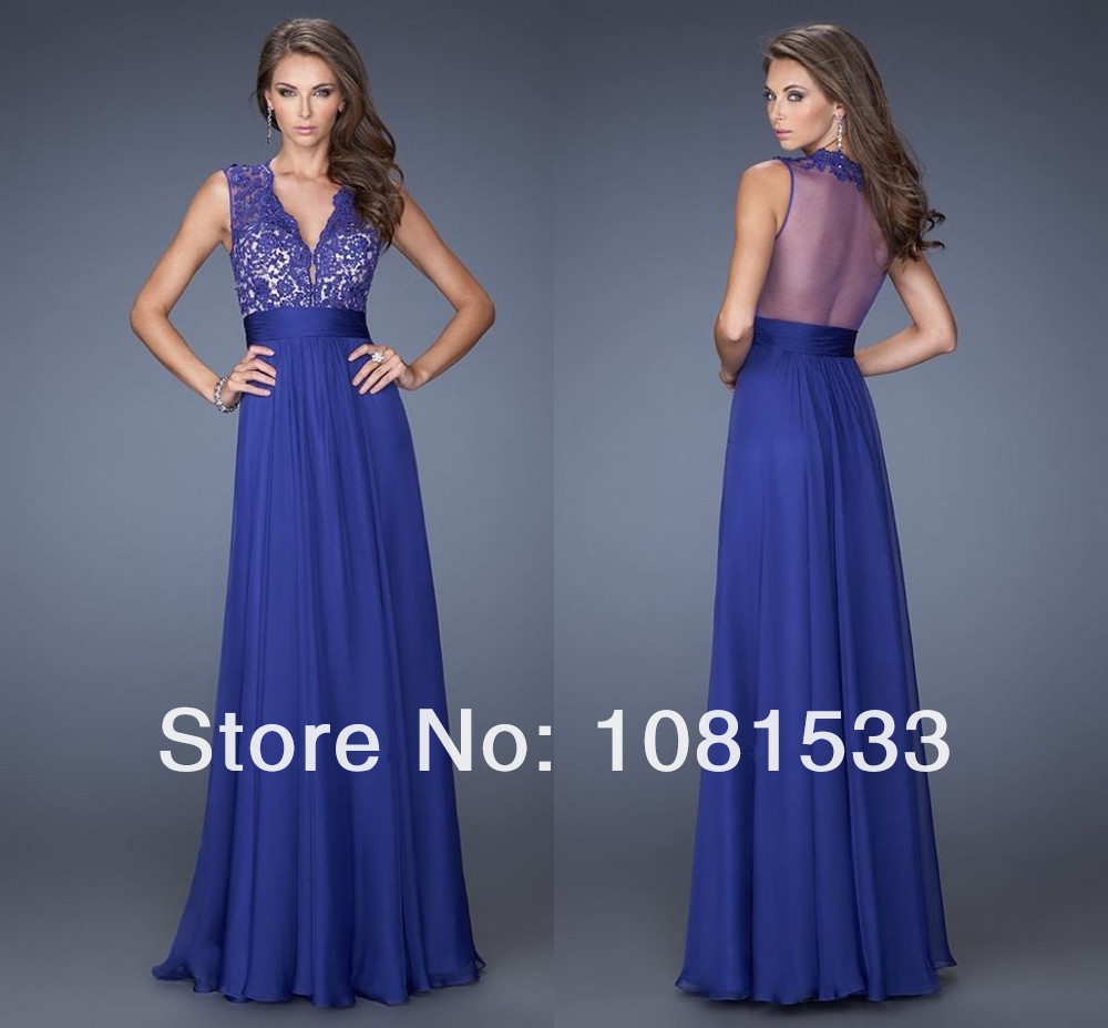 Blue Dress With Lace Top & Best Choice