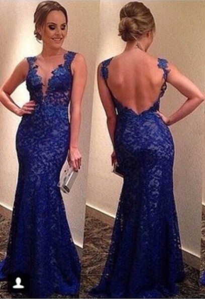 Blue Full Length Dress - Make You Look Like A Princess