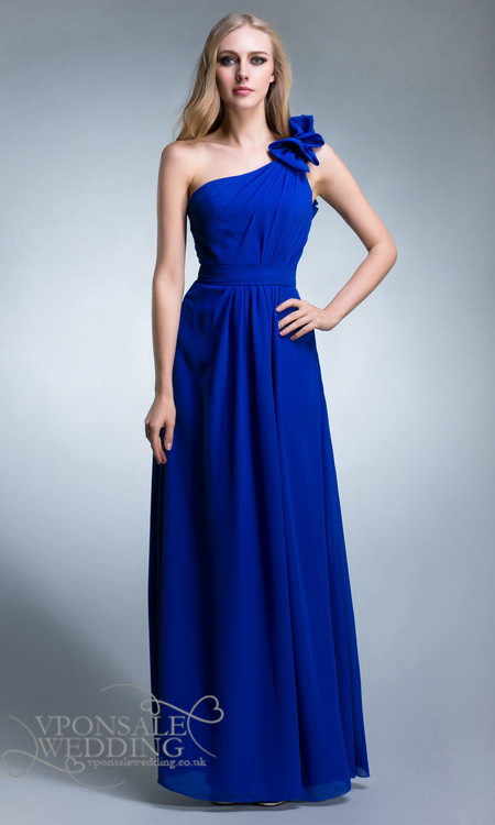 Blue Shoulder Dress - Fashion Outlet Review