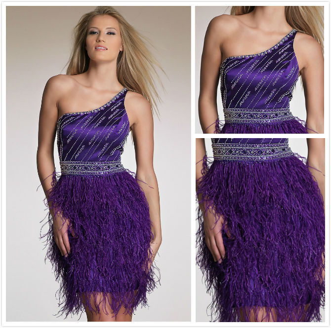 Cocktail Dress With Feathers At Bottom & 20 Best Ideas 2017