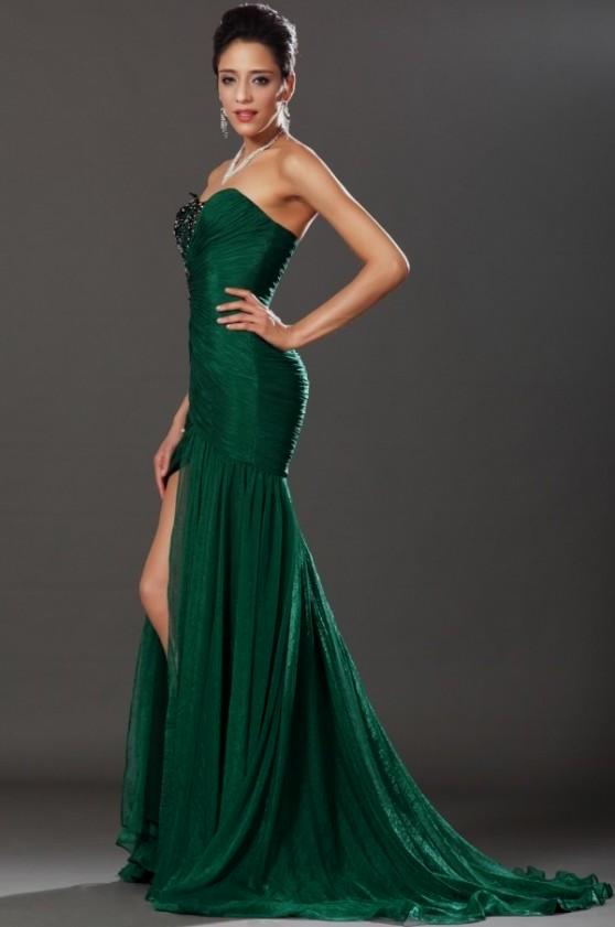 Emerald Green Mermaid Gown - Fashion Outlet Review
