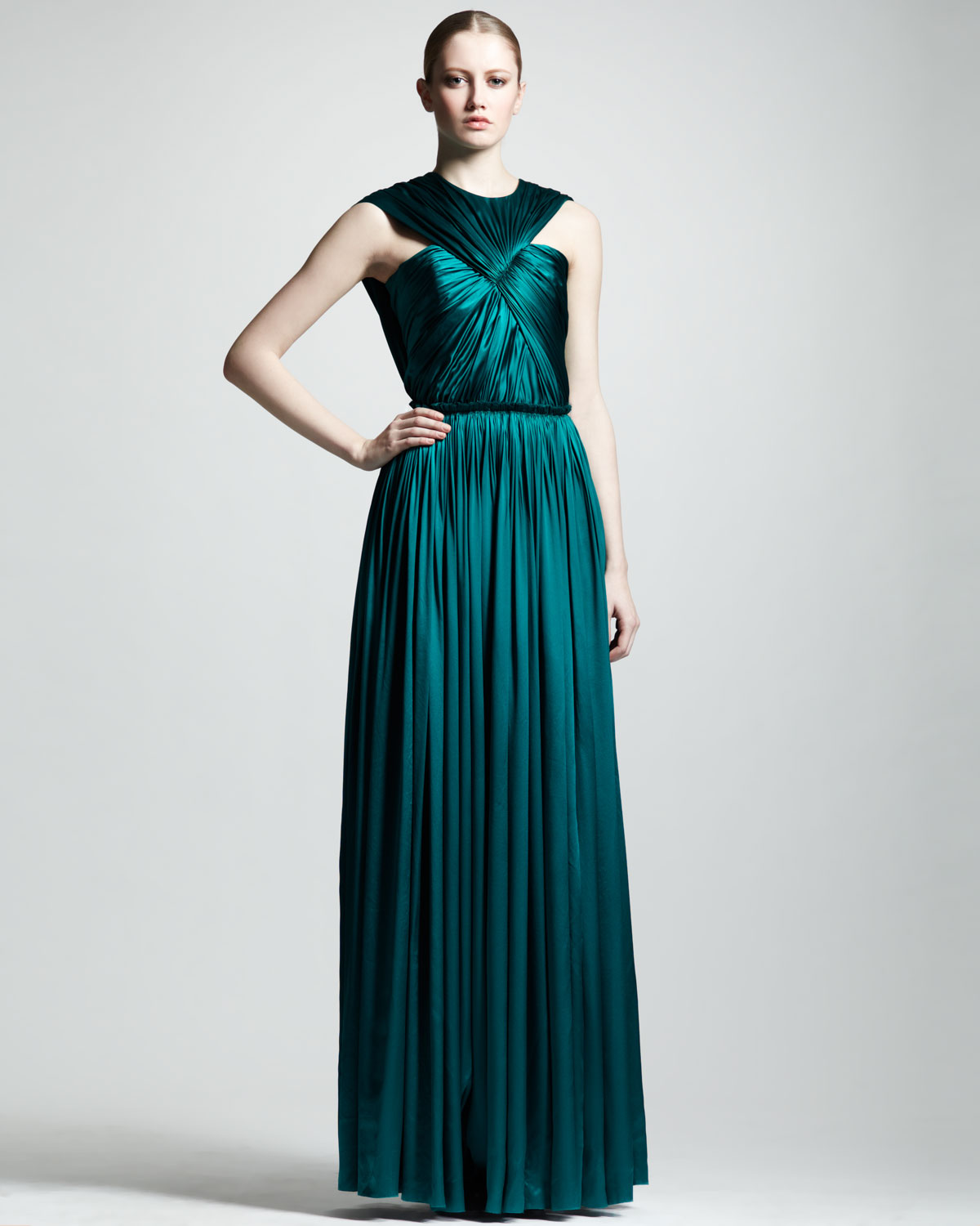 Emerald Satin Gown - Best Choice