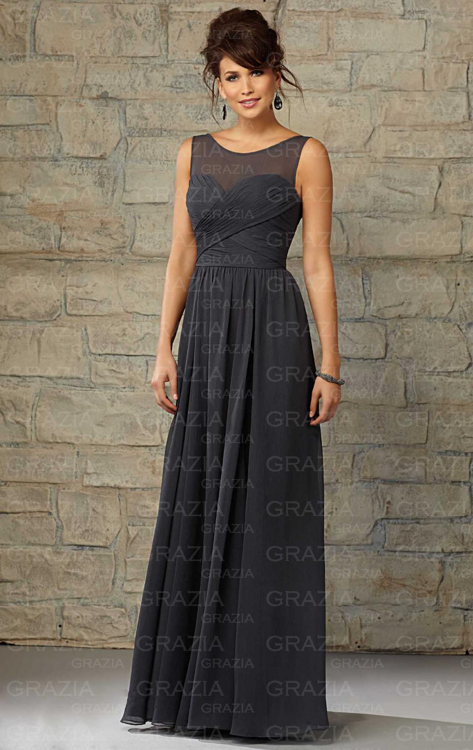 Floor Length Grey Dress - Style 2017-2018