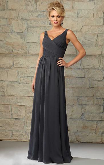 Floor Length Grey Dress - Style 2017-2018