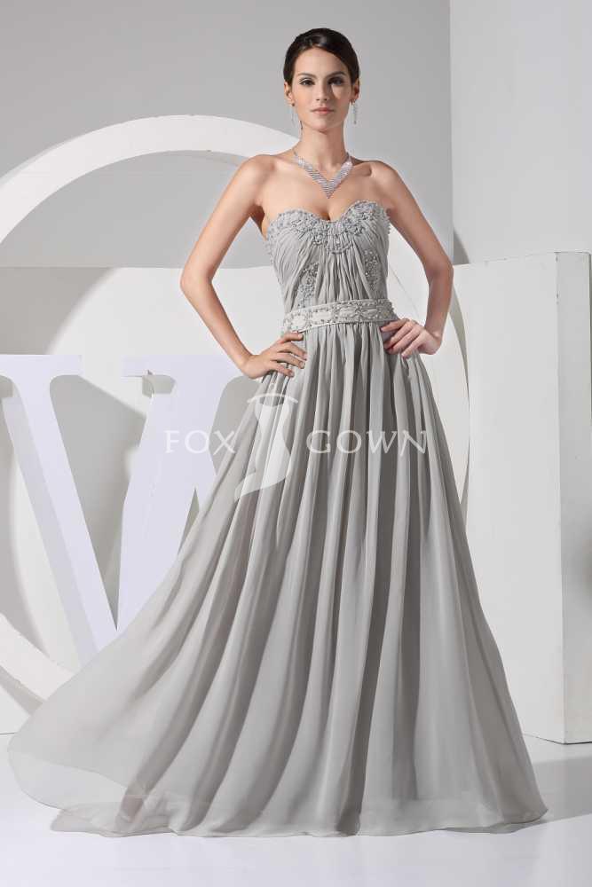 Floor Length Grey Dress - Style 2017-2018