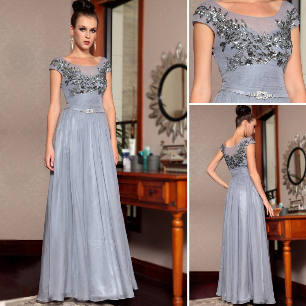 Floor Length Grey Dress - Style 2017-2018