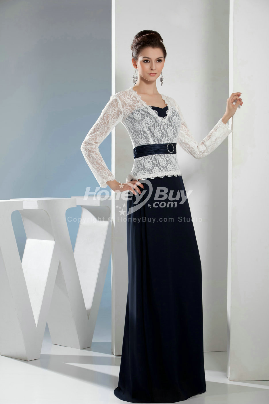 Full Length Navy Dress - Choice 2017