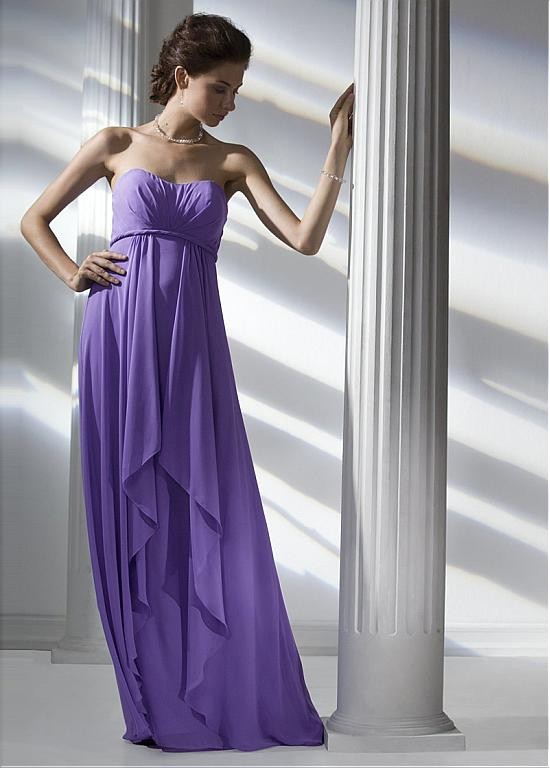 Full Length Purple Dress And Perfect Choices
