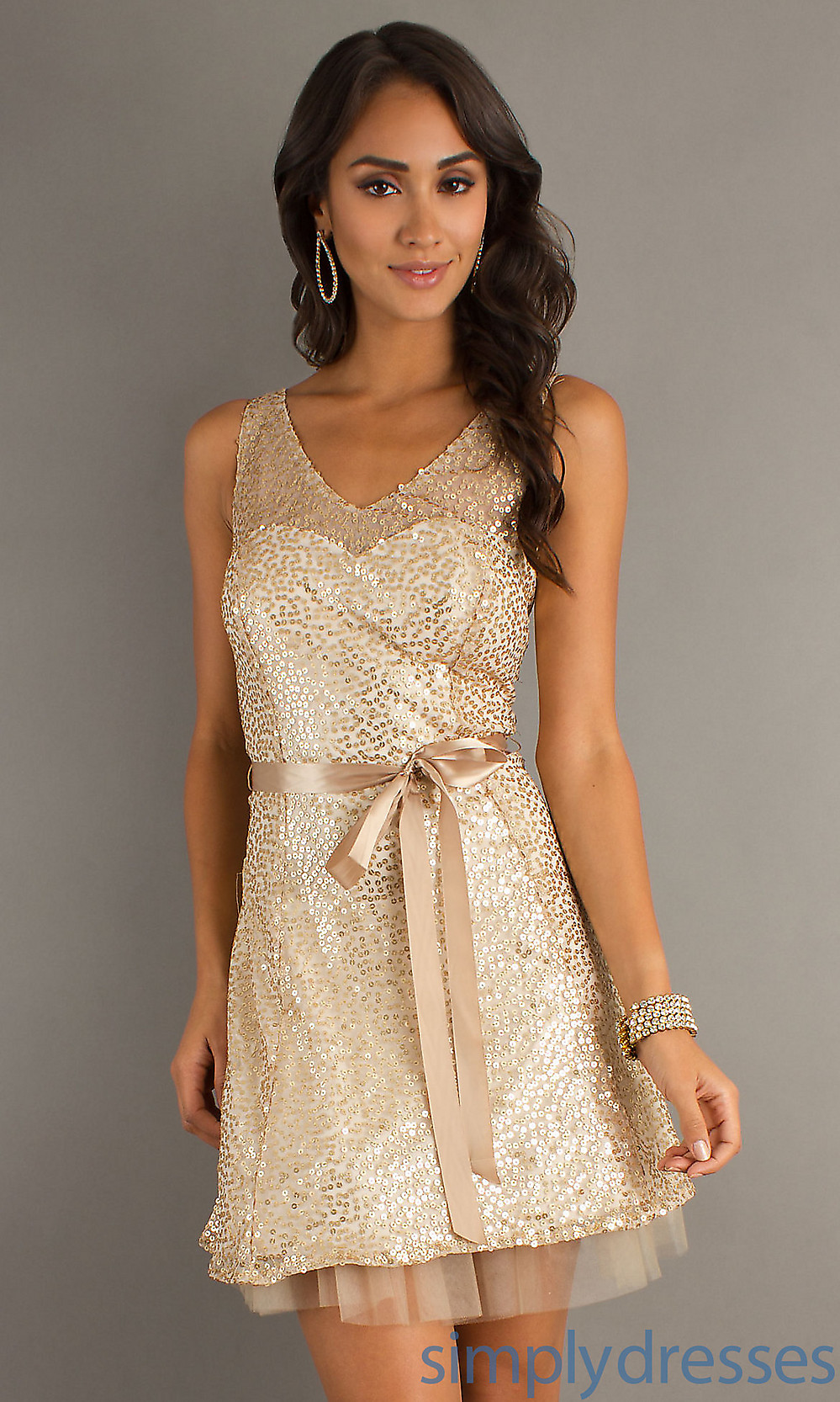 Gold Sequin And Black Dress And Best Choice