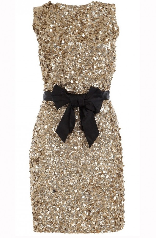 Gold Sequin And Black Dress And Best Choice