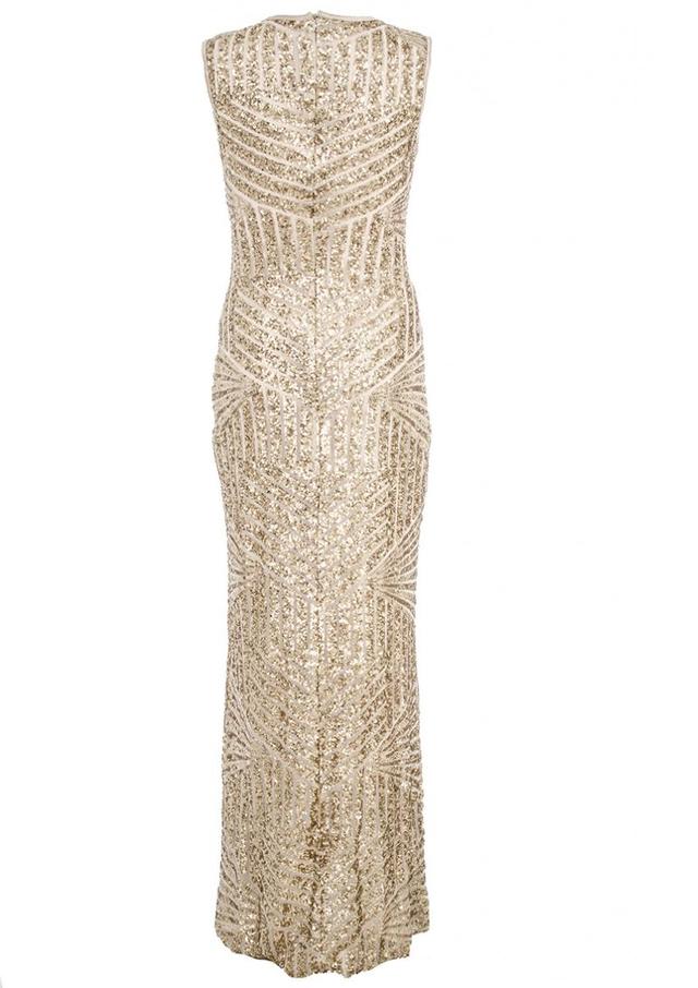 Gold Sparkle Maxi Dress : 2017-2018 Fashion Trend