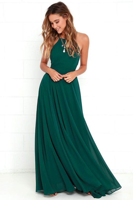 Green Backless Maxi Dress : Always In Style 2017-2018