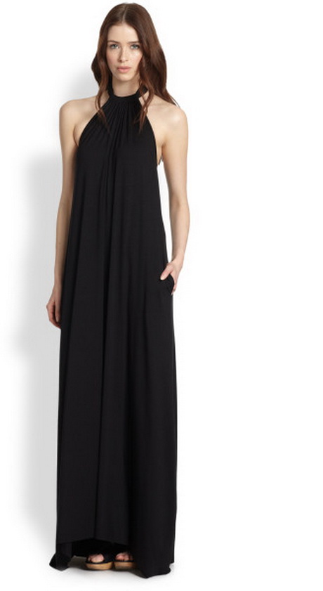 Halter Neck Black Maxi Dress : New Fashion Collection