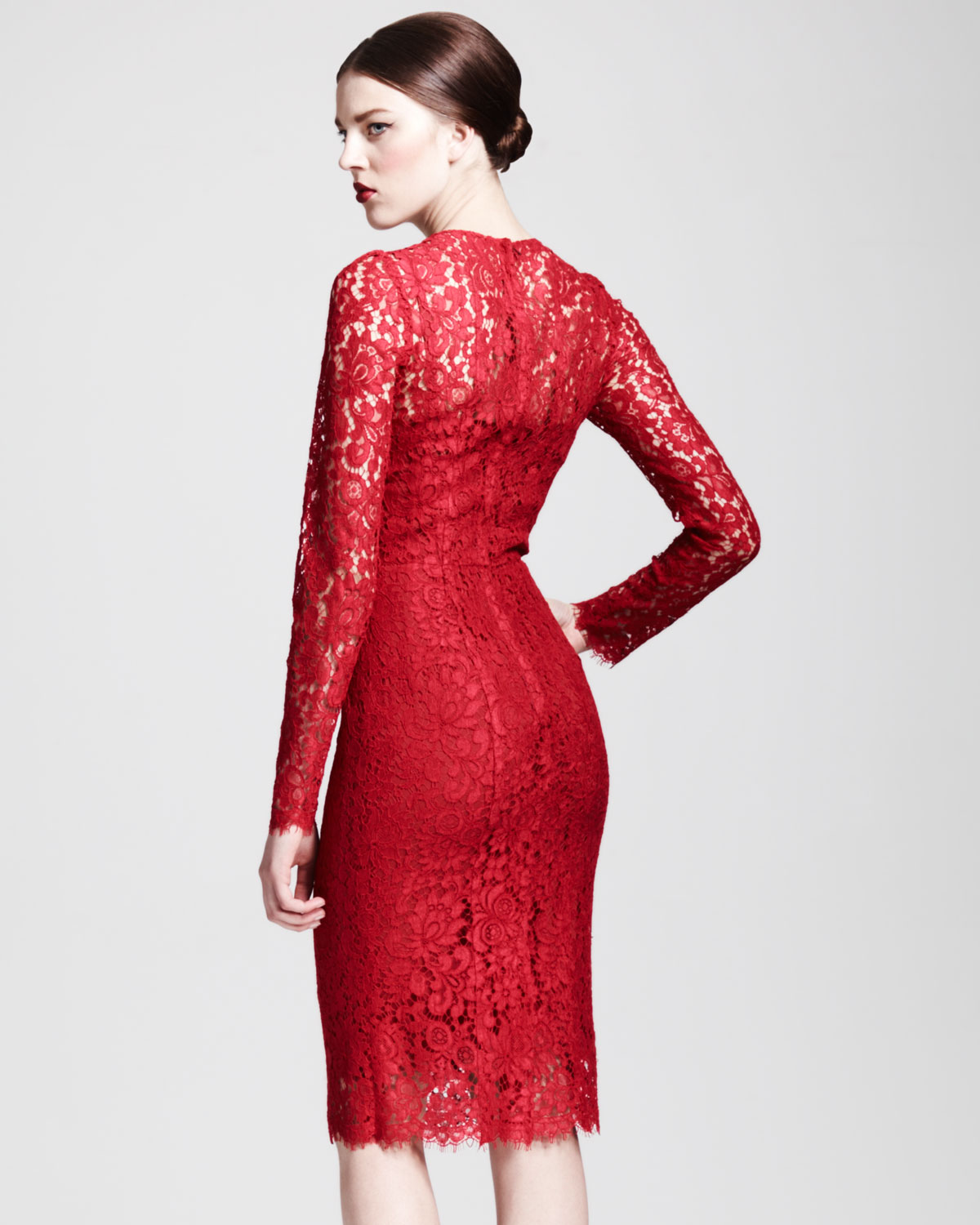 Lace Long Red Dress & 35+ Images 2017-2018