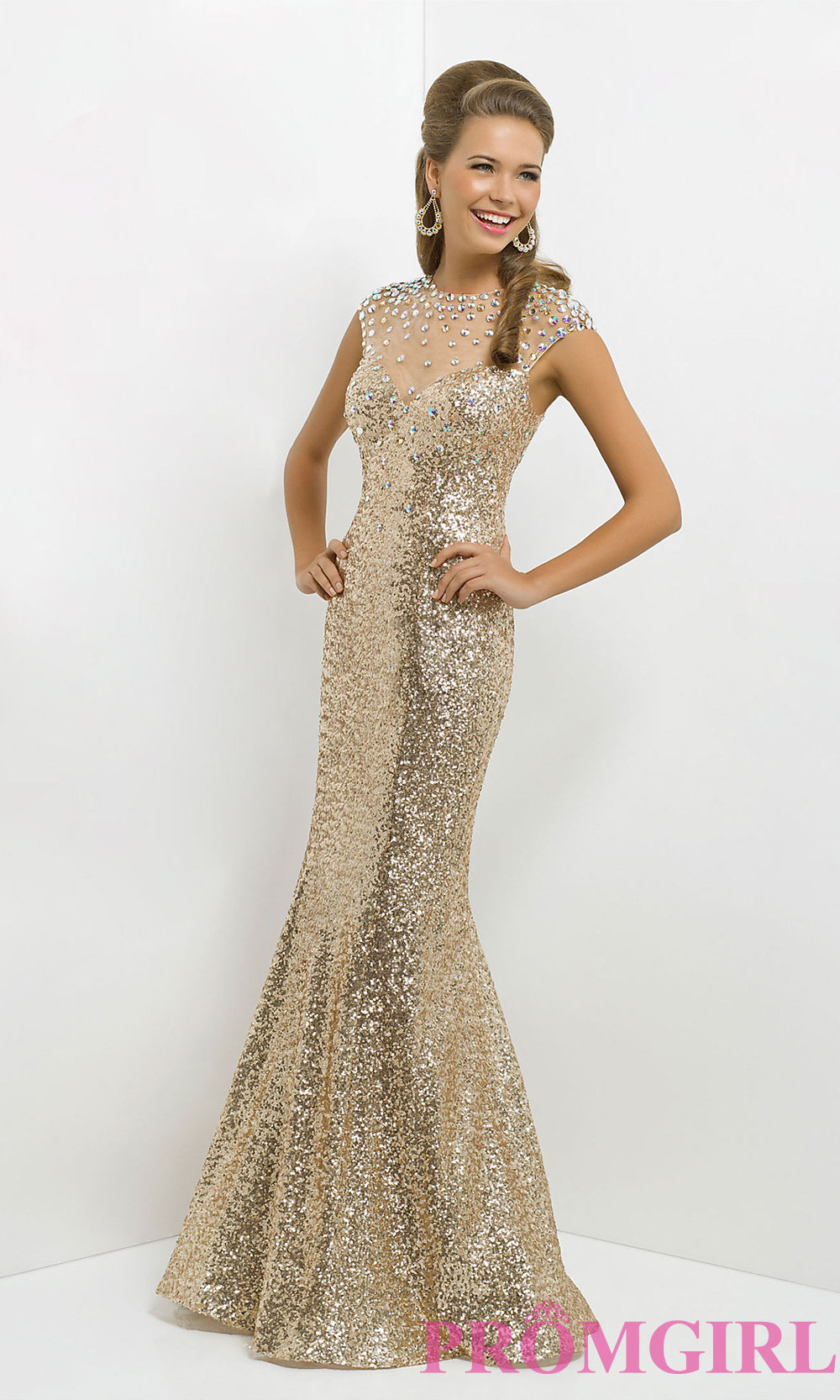 Long Black Dress With Gold Sequins & Best Choice