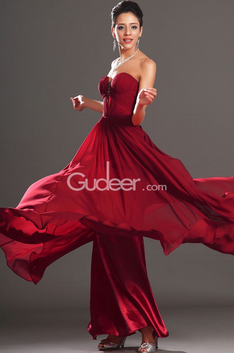 Long Dark Red Bridesmaid Dresses - Oscar Fashion Review