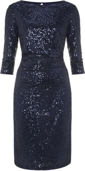 Long Navy Sequin Dress - Popular Styles 2017