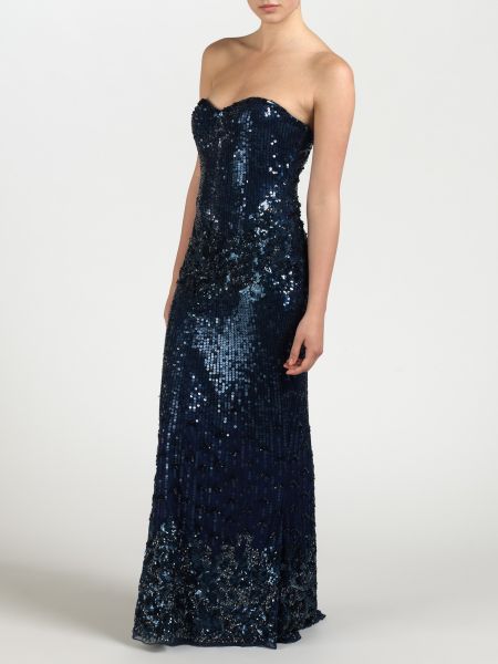 Long Navy Sequin Dress - Popular Styles 2017