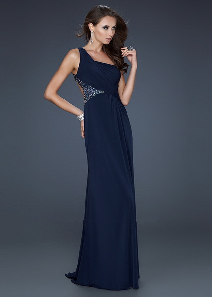 Long Navy Sequin Dress - Popular Styles 2017