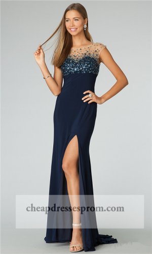 Long Navy Sequin Dress - Popular Styles 2017