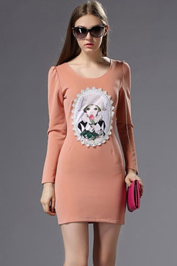 Long Pink Bodycon Dress And Spring Style