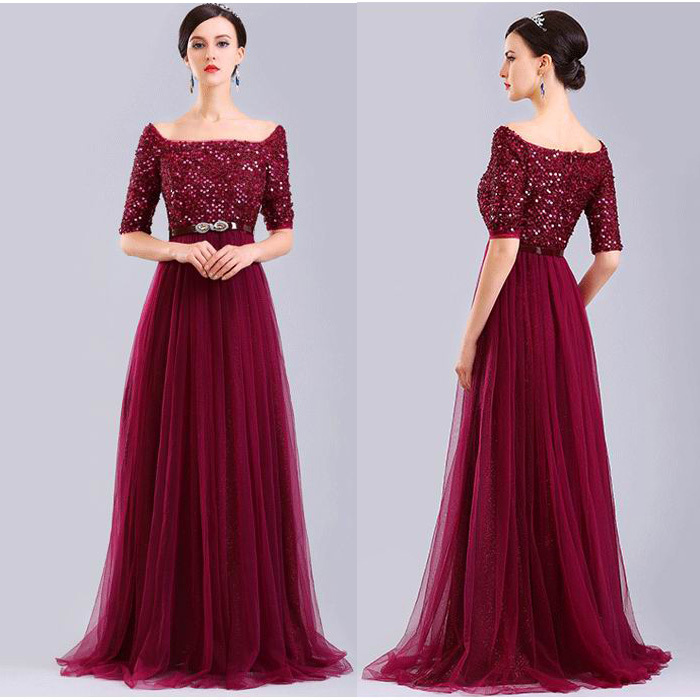 Long Sleeve Floor Length Red Dress : Always In Style 2017-2018