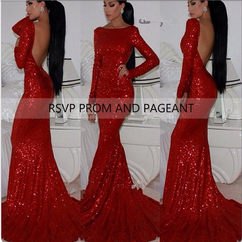 Long Sleeve Floor Length Red Dress : Always In Style 2017-2018