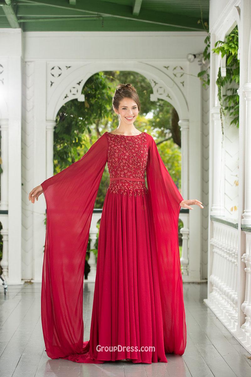 Long Sleeved Full Length Evening Dresses & Always In Fashion For All Occasions