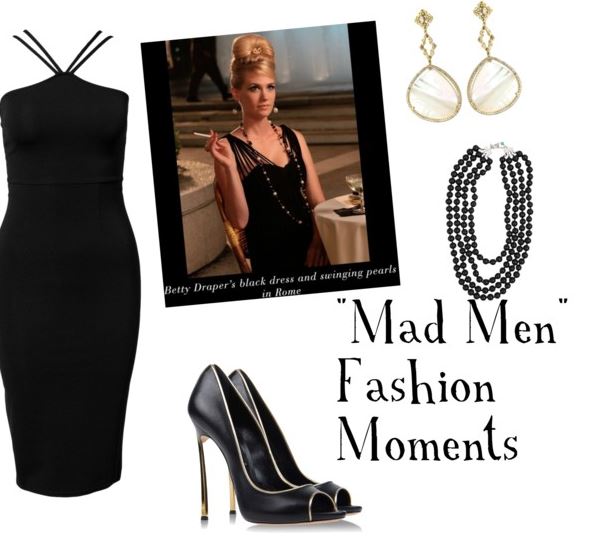 4. How to dress like women in mad men - betty draper’s black dress. 