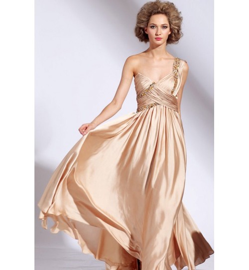 Metallic Champagne Dress - Fashion Outlet Review