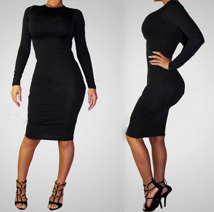 Midi Bodycon Dress Black : Elegant And Beautiful