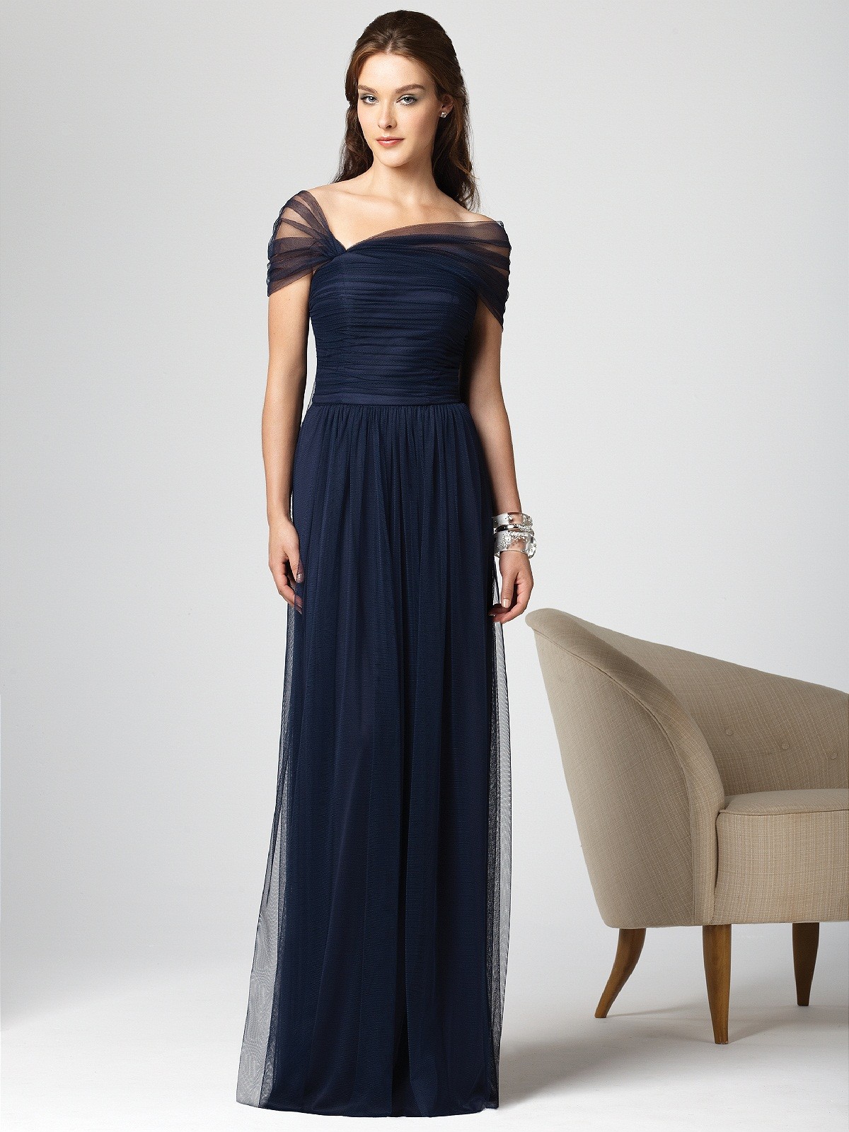 Navy Blue Full Length Dress - Show Your Elegance In 2017