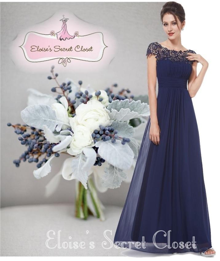 Navy Blue Full Length Dress - Show Your Elegance In 2017