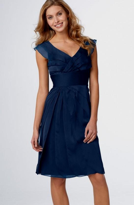 Navy Blue Full Length Dress - Show Your Elegance In 2017