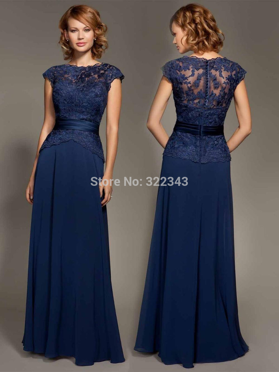 Navy Blue Full Length Dress - Show Your Elegance In 2017