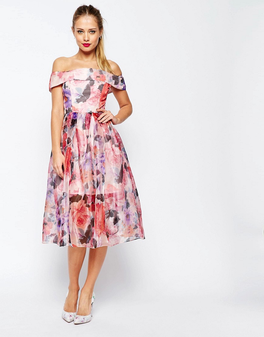 Off Shoulder Flower Dress : Clothing Brand Reviews