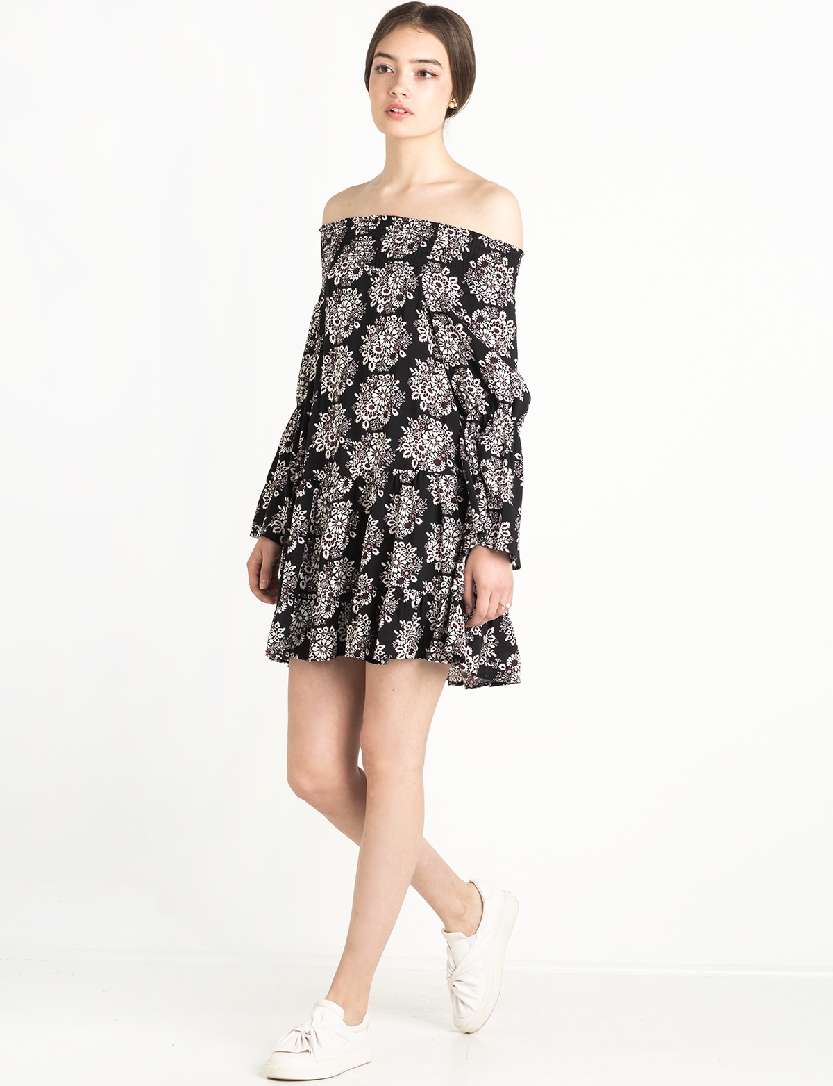Off Shoulder Flower Dress : Clothing Brand Reviews
